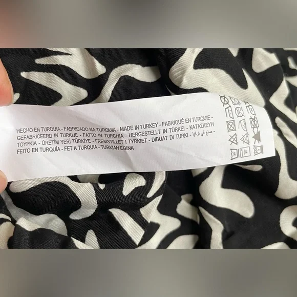 New ZARA Women Black White Maxi Dress Size XS - Picture 14 of 14